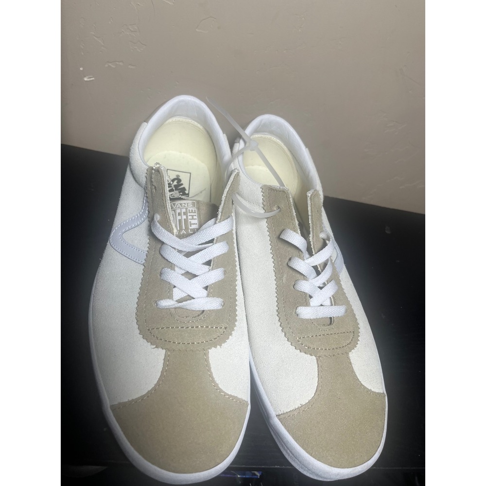 Vans Sport Suede Sneakers Cream Tan White Men's Size 12 Casual Lifestyle
